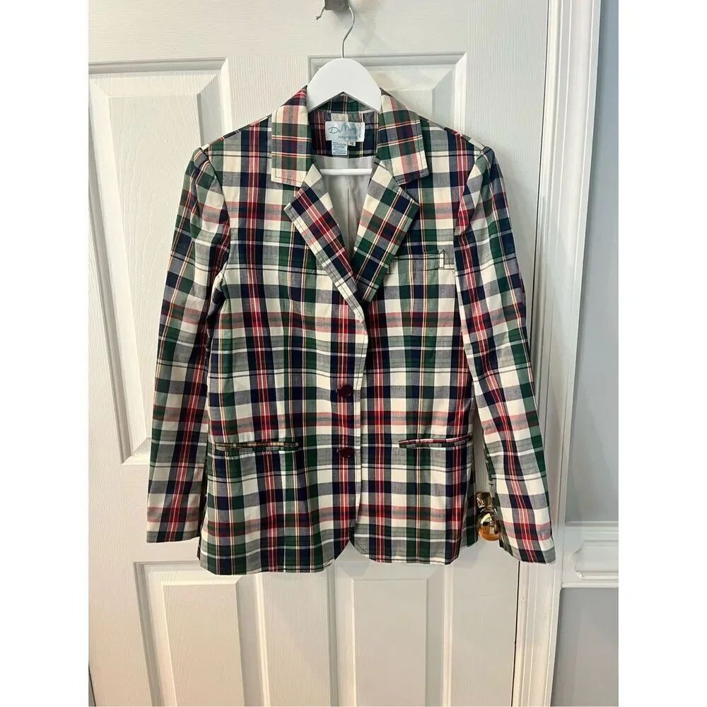 Vintage De Mura Plaid Light Wright Jacket sz 10 EUC